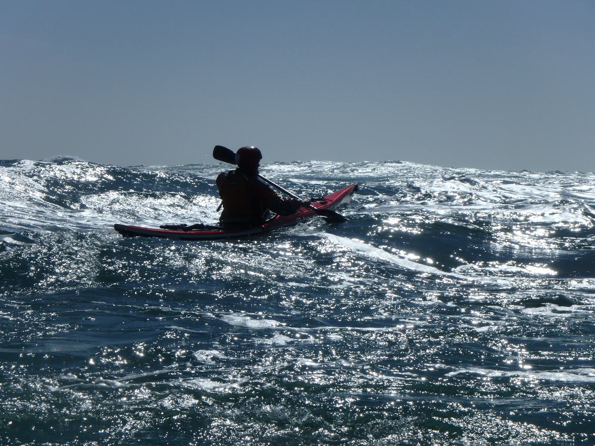Moderate water sea kayaking course in Wales | Anglesey sea kayak leader training - moderate tidal water