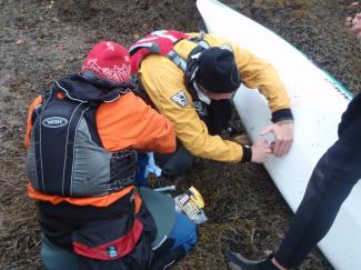 North Wales Sea Kayaking Courses - Specialist Sea Kayaking Anglesey, North Wales image from Moderate Sea Kayak Leader old 4 star North Wales Anglesey